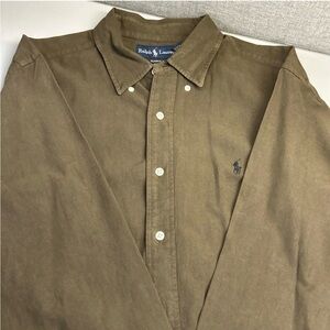 Ralph Lauren Men's Tan Button Down Shirt